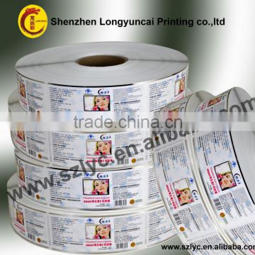 customized high quality glossy self adhesive label paper