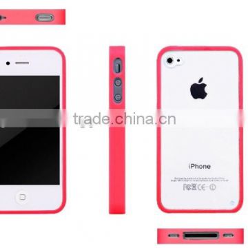 transparent back of waterproof phone case for iphone5