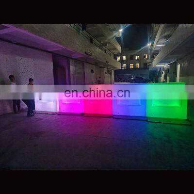 Outdoor Illuminated Portable Event Rental Restaurant Bar Tables Remote Control RGB Colors Nightclub LED Lighted Bar Counter