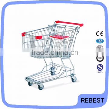 Steel material type shopping trolley cart