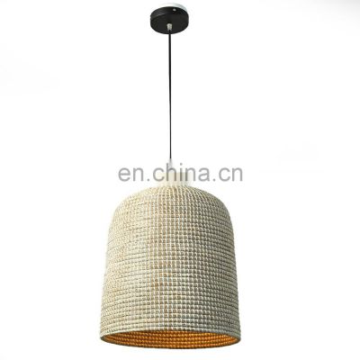 Vietnam natural Pendant Large White Seagrass Lampshade With Plastic String new arrival Vietnam Manufacturer