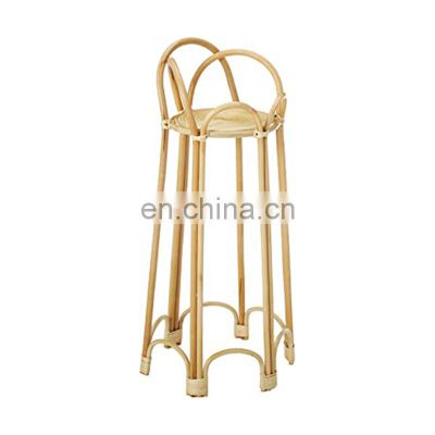 Best Price Rattan Loop Indoor Plant Stand, 26 inches, Natural Planter Brown Cheap Wholesale Vietnam Supplier