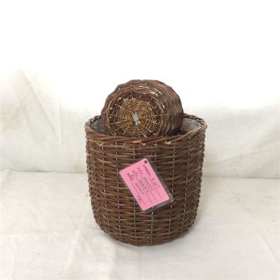Hot Sale Natural Wicker Round Stackable Basket