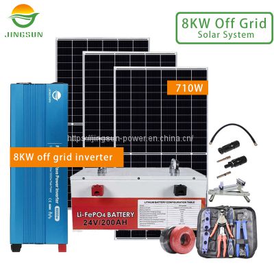 8KW Off Grid Solar System 710W panels