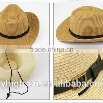 Custom men's straw cowboy hat