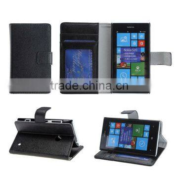 In wallet design-Smart phone handmade PU leather standing case cover for NOKIA Lumia 925