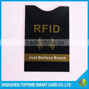 anti-scan blocking card sleeve shields radio frquency ID theft protection