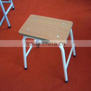 wood&steel stool