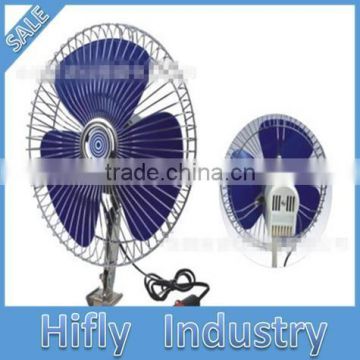 Dc 12v /24v Oscillating Car Fan Portable Car Fan Plastic Fan Blade With CE Certificate Cigarette Plug