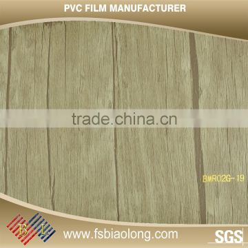 Heat Insulation plywood wood grain pvc film for covering furniture