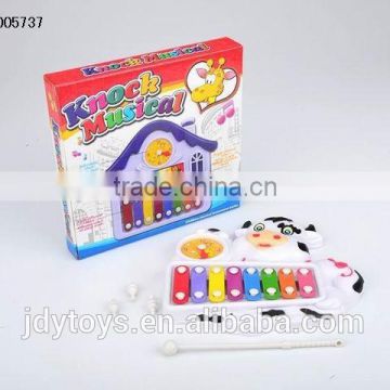 Hot selling cartoon cow xylophone toy,Musical instrument plastic xylophone toy