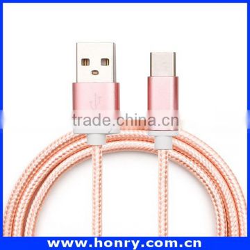 Super quality manufacture type-c braided nylon cable