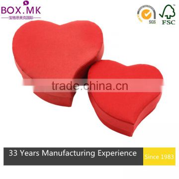 Custom Design Red Heart Macaron Jewelry Box
