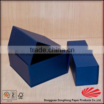 High grade paper flat pack gift box, foldable gift packaging, magnetic box paper