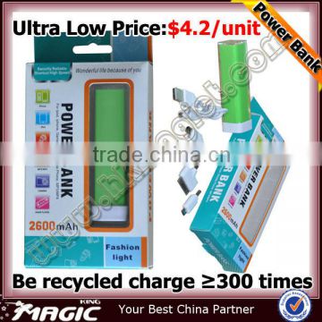 Colorful hot chinese cheap power bank for usb mobile phone