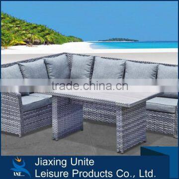 2015 L shape high quality 3pc rattan corner sofa