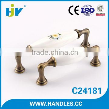 Made in Shenzhen high quality antique brass ceramic handles