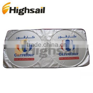 promotion double circles tyvek car decorative sun shade for windshield