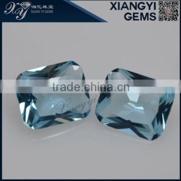 2015 blue 10*12 mm amazing cutting SPINEL GEMS for wholesales peice made in China