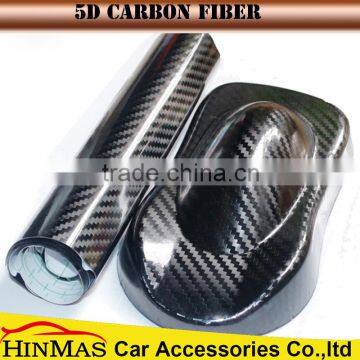 hinmas Glossy Black Car Wrap 5D Carbon Fiber car wrapping Vinyl Film