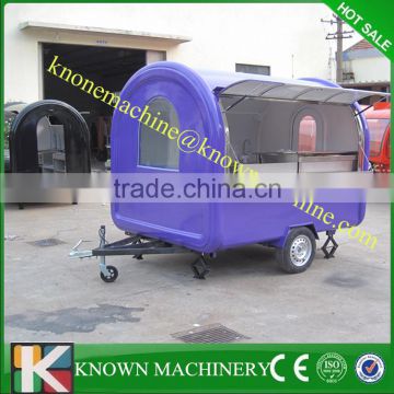 With 2 big wheels mobile food truck for sale in China