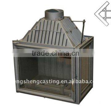 indoor cast iron wood burning stove with oven