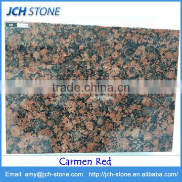 Carmen Red granite counter top slab size for sale
