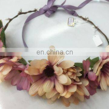 Best selling different colors flower headband garland for carnival festival FH1518