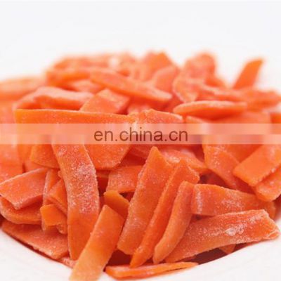 Sinocharm BRC A approved 6-8MM IQF Carrot Slices Frozen Carrot