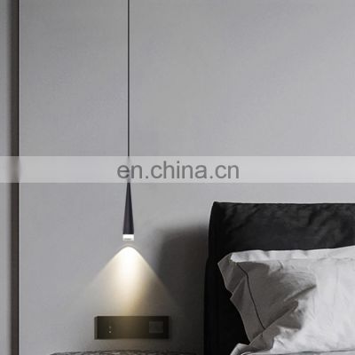 High Quality Indoor Restaurant Concise design Aluminum Fashion 1.5w 4w 7w Black Led Pendant Light