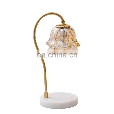 Marble wax melting lamp dimmable desk lamp candle warmer aromatherapy candle essential oil to enhance fragrance