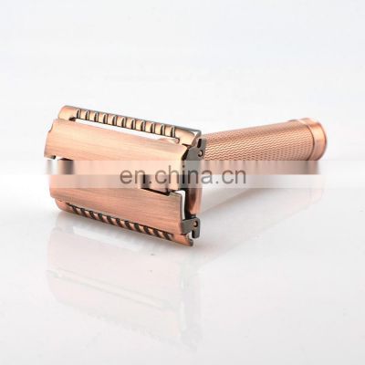 Butterfly head vintage bronze color metal double edge blades shaving safety razor