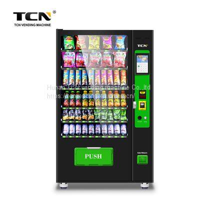 TCN ADA Self Touch Screen Drink Snack Vending Machine USA Banknote Vending Machines Black Vending Machine