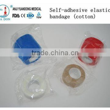 YD80681 Medical Colored Cotton Cohesive Elastic Bandage With CE,FDA,ISO