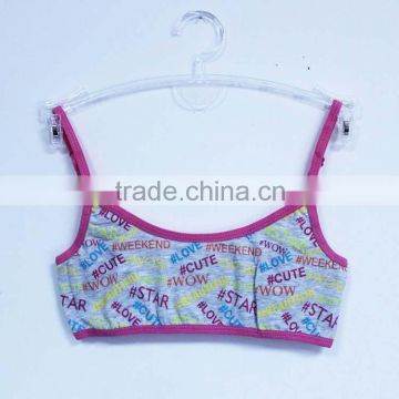 Girl's Cute Cotton Spandex Quick Dry Breathable Sports Bra