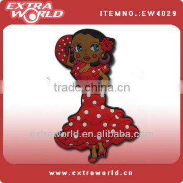 cartoon girl soft pvc rubber magnet