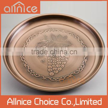 Wholesale restaurant appliance serving tray platter metal/large size round tray
