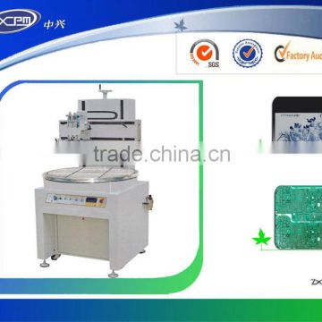 Ceramic decal screen printing machine with turntable