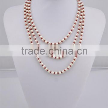 Good quality elegant fashion pearl necklace for wedding jewelry