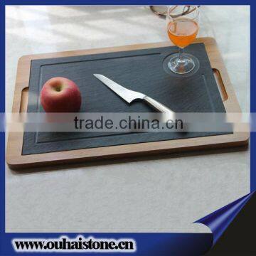 All sorts of types black slate stone natural material products series dinner base plate