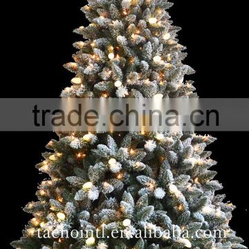 7.5FT PRE-LIT SNOW/FLOCKED CHRISTMAS TREE