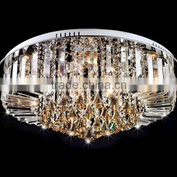 Modern Crystal Ceiling Light Fixtures, European Iron LED Ceiling Lamp For The House