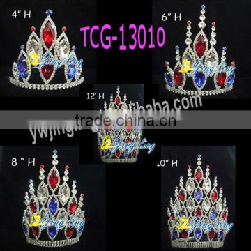 newest style star shape rhinestone tiara patriotic crowns