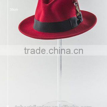 beautiful clear custom acrylic hat display stand,acrylic hat holder