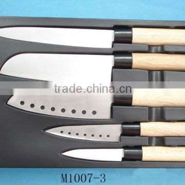 santoku knife set with PVC box