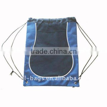 blue drawstring bag for shopping