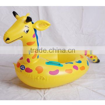 lovely plastic sika deer ride-on float seat, kids swimming seat ring