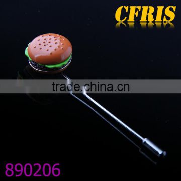 Custom delicious hamburger lapel pin