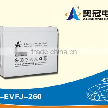 6v 260ah Lead Acid gel electric car battery/truck battery/golf battery /Sightseeing car battery