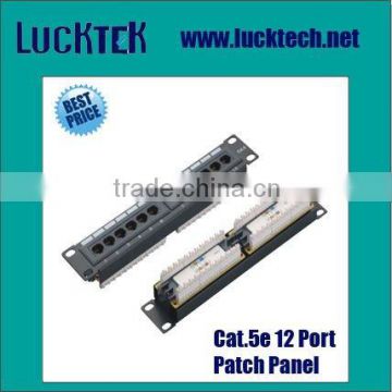 19'' 1U Cat.5e 12 Port network Patch Panel